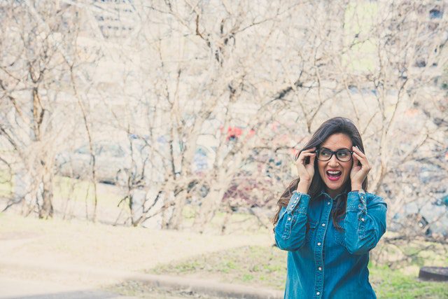 woman smiling